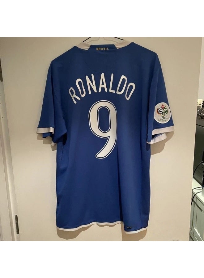 Ronaldo 2006 Brazil away retro football uniform #9 RONALDO retro football jersey A gift for fans and friends - Image 1
